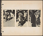 [Pedestrians, New York City: Woman, Girl, and Boy in Line and Looking to the Left; Woman Wearing Hat and Fur Stole in Foreground; Woman in Hat and Coat in Foreground], Rudy Burckhardt (American (born Switzerland), Basel 1914–1999 Searsmont, Maine), Gelatin silver print
