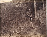 Left Road up to Yuen foo Monastery, Lai Afong Chinese, Albumen silver print from glass negative