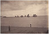 Fishing Boats going out Macao, John Thomson  British, Scottish, Albumen silver print from glass negative