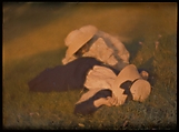 [Mary Warner and Lotte in the Meadow], Heinrich Kühn (Austrian (born Germany), Dresden 1866–1944 Birgitz), Autochrome