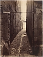 Rue du Chat-qui-Pêche (from the Rue de la Huchette), Charles Marville French, Albumen silver print from glass negative