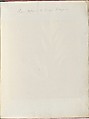 Album di disegni fotogenici, William Henry Fox Talbot (British, Dorset 1800–1877 Lacock), Salted paper prints