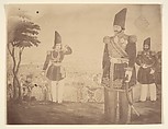 [A Persian revue in a painting that once belonged to Ardeshir Mirza, uncle of the king.], Possibly by Luigi Pesce (Italian, 1818–1891), Albumen silver print