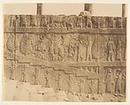 (16) [Apadana Hall Eastern Stairway, Persepolis, Fars], Possibly by Luigi Pesce (Italian, 1818–1891), Albumen silver print