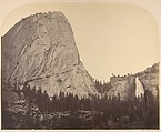 Mt. Broderick and Nevada Fall. Fall = 700 ft., Carleton E. Watkins  American, Albumen silver print from glass negative