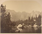 Cathedral Rock, Down the Valley, Carleton E. Watkins American, Albumen silver print from glass negative
