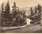 Cascade, Nevada Fall on Left,  View above Vernal Fall, Carleton E. Watkins  American, Albumen silver print from glass negative