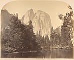 Cathedral Rock, River View, Carleton E. Watkins  American, Albumen silver print from glass negative