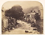 The Mouth of the East and West Lyn, Lynmouth, North Devon, Henry Pollock British, Albumen silver print