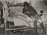 [African American Mother and Child on Bed in their Cabin near Jefferson, Texas], Russell Lee  American, Gelatin silver print