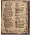 Photographic Facsimiles of the Remains of the Epistles of Clement of Rome.  Made from the Unique Copy Preserved in the Codex Alexandrinus., Roger Fenton (British, 1819–1869), Salted paper prints from glass negatives