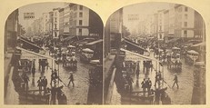 Broadway on a Rainy Day, Edward Anthony  American, Albumen silver print