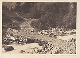 Pont de l'ardoise pris en revenant de la cascade des Parisiens, Luchon, Joseph Vigier French, Salted paper print from paper negative