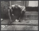 [Street Scene: Exhausted Woman with Head Between Knees, New York City], Leon Levinstein (American, Buckhannon, West Virginia 1910–1988 New York), Gelatin silver print
