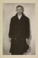 [Unemployed Man in Winter Coat, Hat in Hand], August Sander  German, Gelatin silver print
