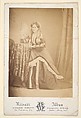 [La Comtesse at Table Holding Fan], Giovanni Morotti  Italian, Albumen silver print from glass negative