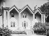 [Gothic Revival House with Three Gables, Nyack, New York], Walker Evans  American, Glass negative