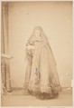 [La Comtesse in Hat with Veil and Cape with Fringe, Serie à la Ristori], Pierre-Louis Pierson  French, Albumen silver print from glass negative
