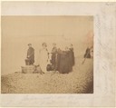 [La Comtesse with Group on a Rocky Beach], Pierre-Louis Pierson  French, Albumen silver print from glass negative