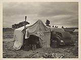 [Migrant Pea Picker's Makeshift Home, Nipomo, California], Dorothea Lange  American, Gelatin silver print