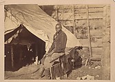 [Black Soldier in Camp], Alexander Gardner  American, Scottish, Albumen silver print from glass negative