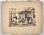 Group on Porch, Egbert Guy Fowx  American, Salted paper print from glass negative