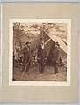 [President Abraham Lincoln, Major General John A. McClernand (right), and E. J. Allen (Allan Pinkerton, left), Chief of the Secret Service of the United States, at Secret Service Department, Headquarters Army of the Potomac, near  Antietam, Maryland], Alexander Gardner  American, Scottish, Albumen silver print from glass negative