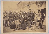 Duryea Zouaves, Fort Schuyler Adjuant Mess, Stacy  American, Albumen silver print from glass negative