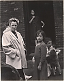 [Group of Women and Children Outside a Doorway], Leon Levinstein  American, Gelatin silver print