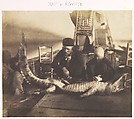 Autopsy of the First Crocodile Onboard, Upper Egypt, Ernest Benecke French, Salted paper print from paper negative