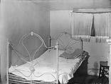 [Bedroom In Boarding House on Hudson Street, Residence of John Cheever, New York City], Walker Evans  American, Film negative
