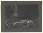 [Draped Nude Lounging on the Grass], F. Holland Day  American, Platinum print