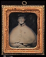 [Union Infantry Soldier Wearing Light-Colored Overcoat with Short Cape], Unknown, Ambrotype