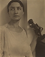 Georgia O'Keeffe with Matisse Sculpture, Alfred Stieglitz  American, Palladium print