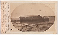 Hamilton's Floating Battery Moored at the End of Sullivan's Island the Night Before They Opened Fire upon Fort Sumter, Attributed to Alma A. Pelot (American, active Charleston, South Carolina, 1850s–1860s), Albumen silver print from glass negative