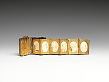 [Miniature Wedding Album of General Tom Thumb and Lavinia Warren], Mathew B. Brady (American, born Ireland, 1823?–1896 New York), Albumen silver prints, brass