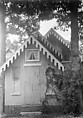 [Folk Victorian Cottages at Oak Bluff's, Martha's Vineyard, Massachusetts], Walker Evans  American, Film negative