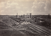 Destruction of Hood's Ordinance Train, George N. Barnard American, Albumen silver print from glass negative