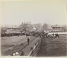 Procession of Troops and Civilians on Way to Dedication of Soldiers' National Cemetery, Gettysburg, Pennsylvania, Isaac G. Tyson and American, Albumen silver print from glass negative