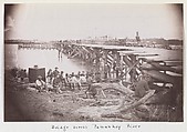 Bridge Across Pamunkey River, near White House, Timothy H. O'Sullivan (American, born Ireland, 1840–1882), Albumen silver print from glass negative