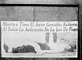[Copy of Newspaper File Clipping: Photograph of Dead Body with Caption: "Muerto a Tiros...", Havana], Walker Evans (American, St. Louis, Missouri 1903–1975 New Haven, Connecticut), Film negative