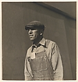 [Male Pedestrian in Cap and Overalls, Detroit (for Fortune Magazine Article "Labor Anonymous")], Walker Evans  American, Gelatin silver print