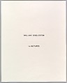 Title page 14 Pictures, William Eggleston (American, born Memphis, Tennessee, 1939), Ink on paper