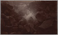 Crater of Volcano, Quetzaltenango-Guatemala, Eadweard Muybridge British and American, Albumen silver print from glass negative