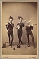 Musical Mokes, J. Wood American, Albumen silver print from glass negative