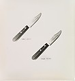 Dull Knife/Sharp Knife, William Wegman  American, Gelatin silver print