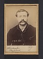 Alicante. Philibert. 33 ans, né à Seire (Seine & Oise). Coupeur de talons. Anarchiste. 7/3/94., Alphonse Bertillon (French, 1853–1914), Albumen silver print from glass negative