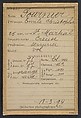 Fournier. Émile, Christophe. 26 ans, né à St-Martial (Creuse). Serrurier. Vol. 13/3/94., Alphonse Bertillon (French, 1853–1914), Albumen silver print from glass negative