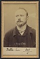 Della Casa. 36 ans, né le 1/3/58 à Avoglion (Italie). Cordonnier. Anarchiste. 2/7/94., Alphonse Bertillon (French, 1853–1914), Albumen silver print from glass negative