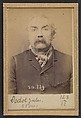 Dodot. Émile (ou Jules). 55 ans, né à Paris Ier. Cordonnier. Anarchiste. 27/2/94., Alphonse Bertillon (French, 1853–1914), Albumen silver print from glass negative
